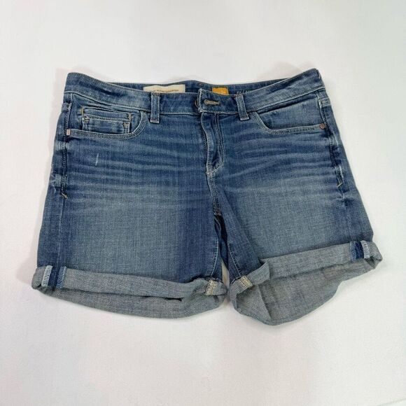 Pilcro And The Letterpress Shorts Womens 28 Blue Medium-Wash Mid-Rise Denim Y2k - Picture 1 of 10
